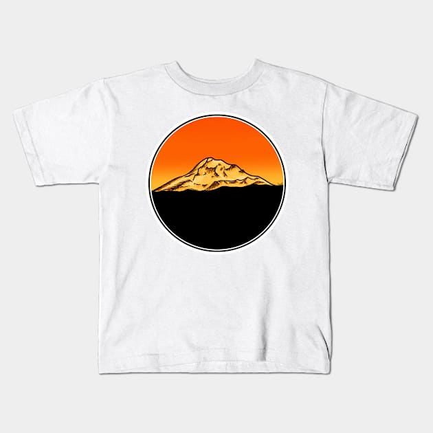 Mt. Rainier at Sunset Kids T-Shirt by FernheartDesign